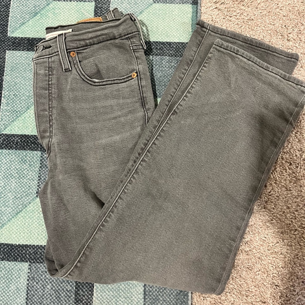 Levi gray jeans ribcage fit